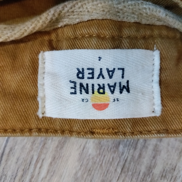 MARINE LAYER Women's Pants Wide Leg Pockets Cotton Blend Stretch Mid Rise.Size 4 - Picture 4 of 7